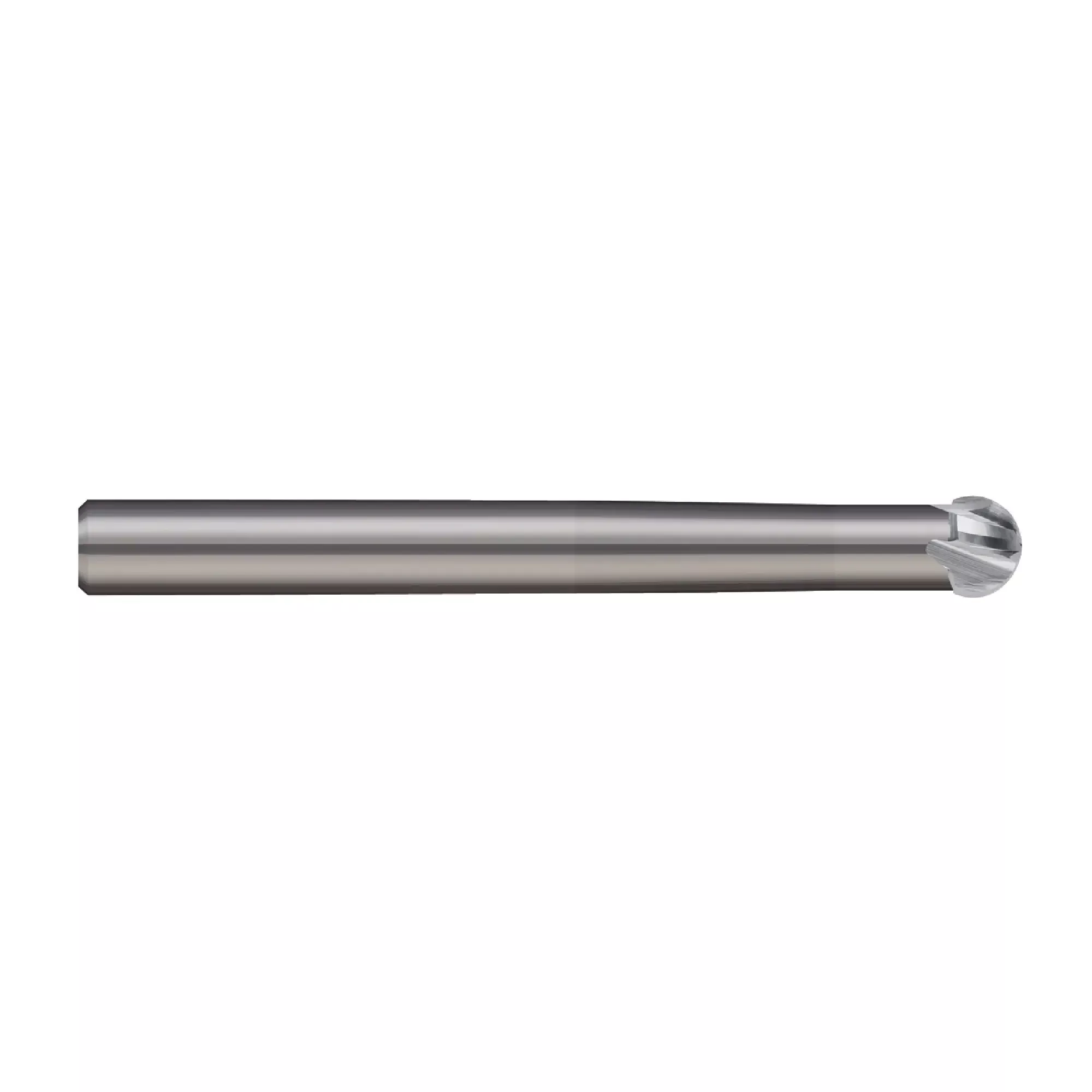 MICRO 100 SBM-187-4 3/16" Size, .150" LOC, 4 Flute, Solid Carbide Ball End Mill
